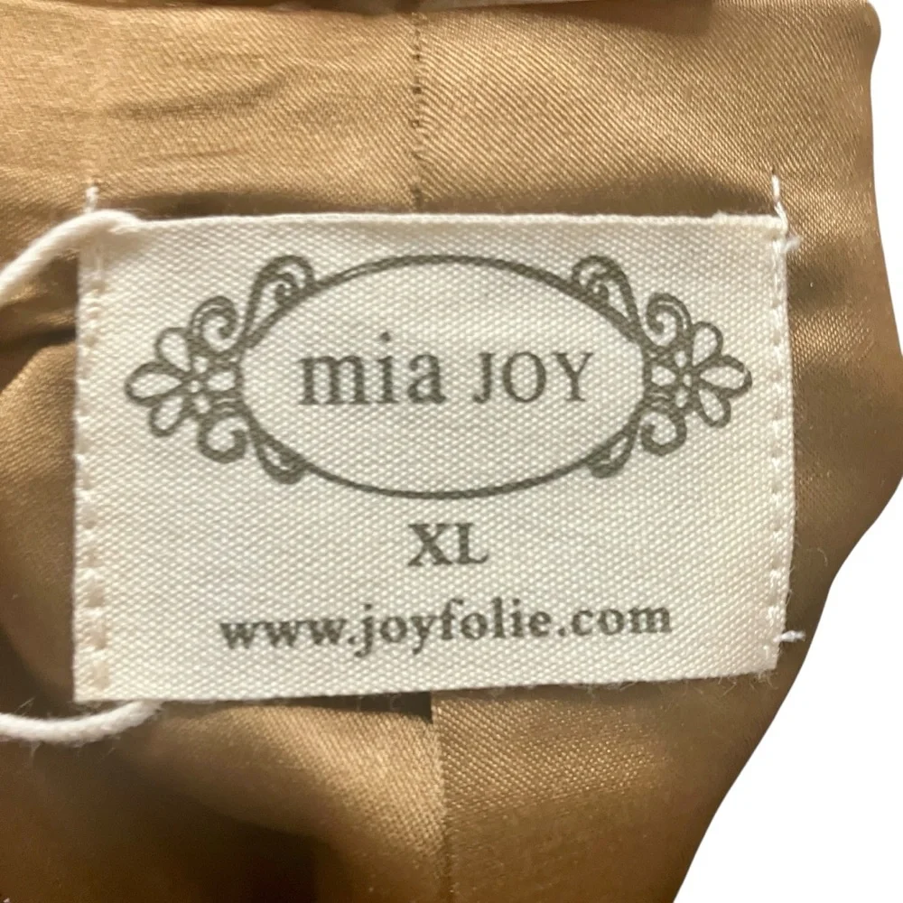 Joyfolie NWT XL Mia Joy Viktoria velvet coat in ochre floral - Picture 12 of 14
